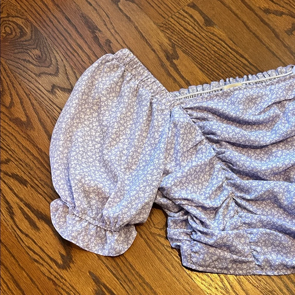 Altar'd State Lavender Floral Blouse - Picture 3 of 5